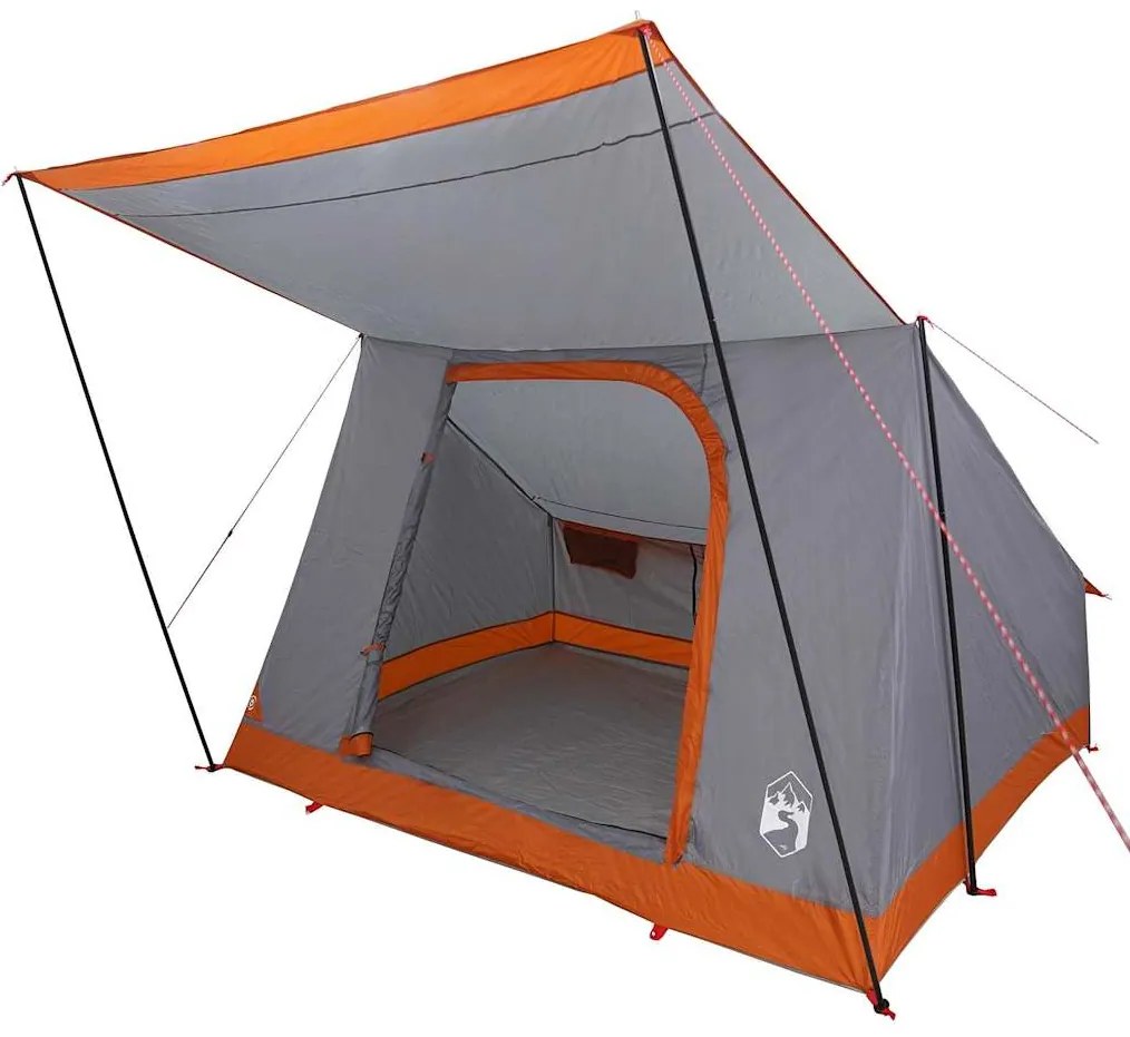 vidaXL Σκηνή Camping Γκρι και πορτοκαλί 282 x 225 x 154 εκ Πολυεστέρας