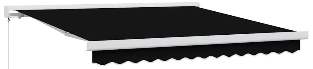 vidaXL Μηχανικό Πτυσσόμενο Καΐνι Μαύρο 350 x 250 εκ