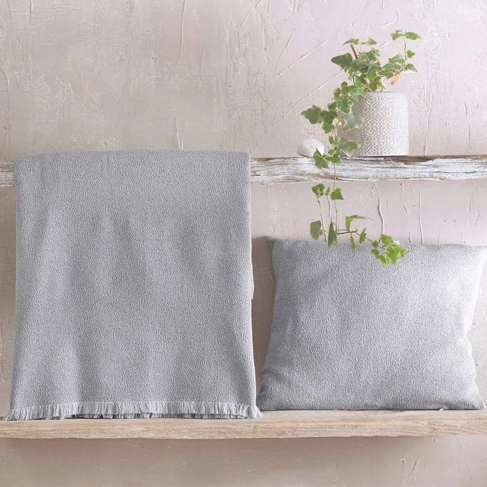 Ριχτάρι Tusca Grey Ρυθμός Διθέσιο 180x240cm Cotton-Polyester