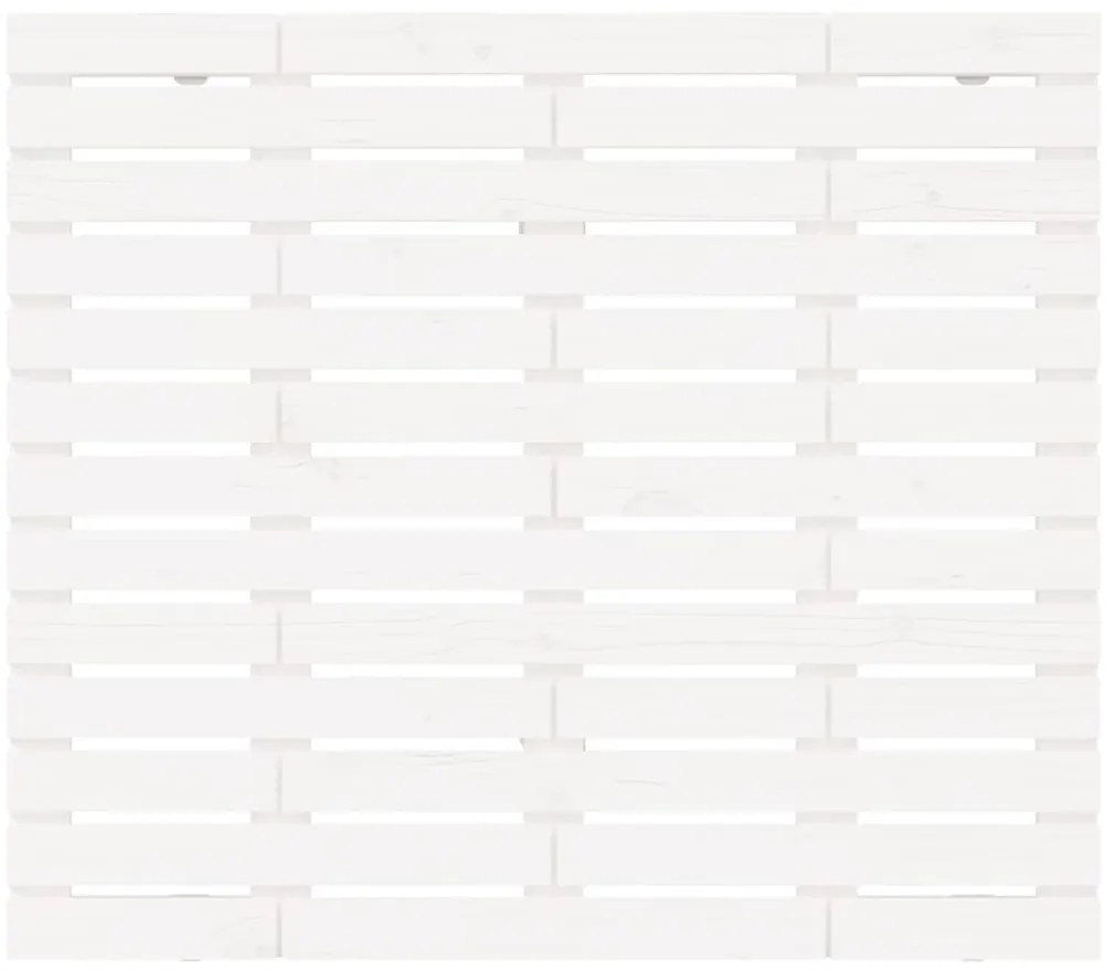 vidaXL Κεφαλάρι Τοίχου Λευκό 146x3x91,5 εκ. από Μασίφ Ξύλο Πεύκου