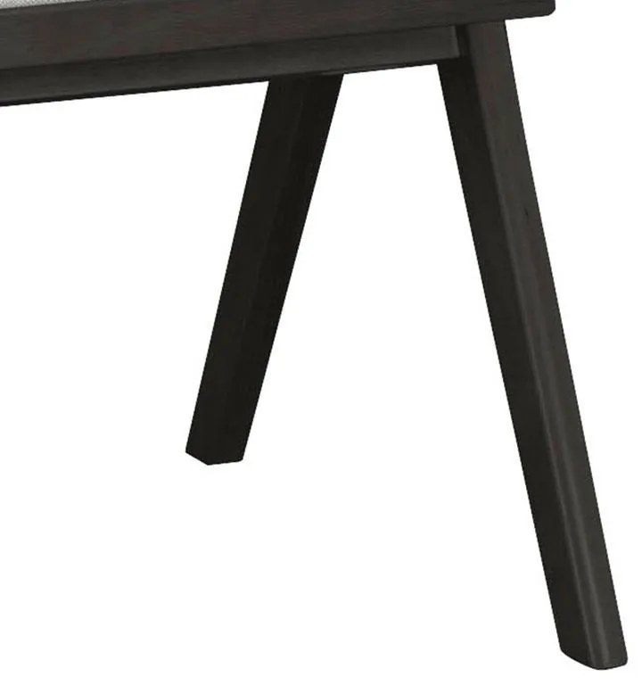 Καρέκλα - Πολυθρόνα Winslow ξύλο rubberwood μαύρο-pvc rattan φυσικό-ύφασμα γκρι 2αδα 52x56.7x77.6 εκ.