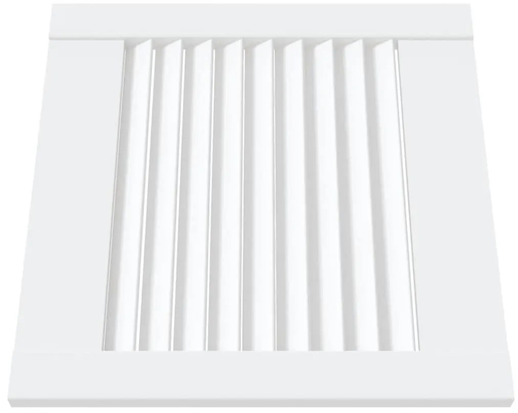 vidaXL Πορτάκια με Περσίδες 4 Τεμ. Λευκά 39,5x39,4εκ Μασίφ Ξύλο Πεύκου