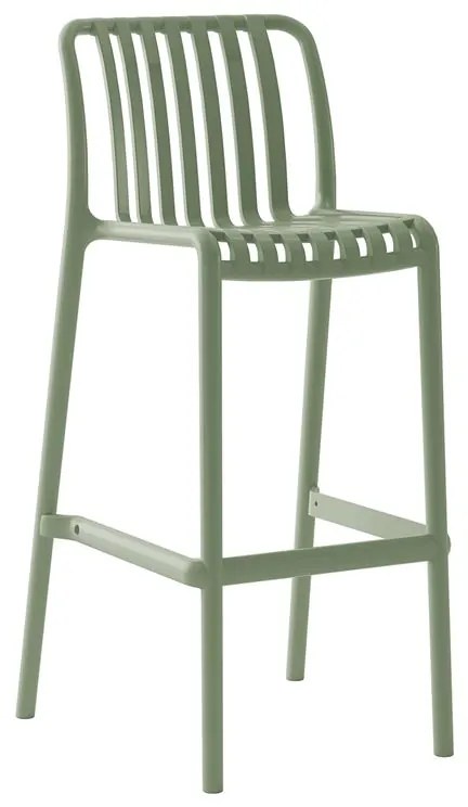 WOODWELL MODA Σκαμπό Bar Στοιβαζόμενο PP - UV Protection, Απόχρωση Πράσινο 48x47x75/102cm Ε3802,40