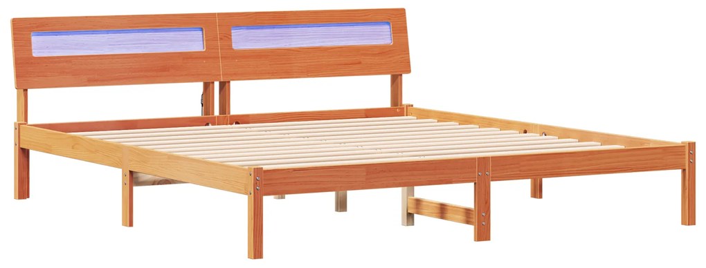 vidaXL Σκελετός Κρεβατιού Καφέ κεριού 180 x 200 cm Μασίφ ξύλο πεύκου