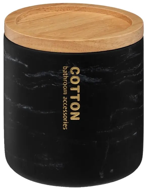 Δοχείο Οργάνωσης Μake up 5Five με καπάκι, διαστάσεις 9.8x10.9cm - Μαύρο