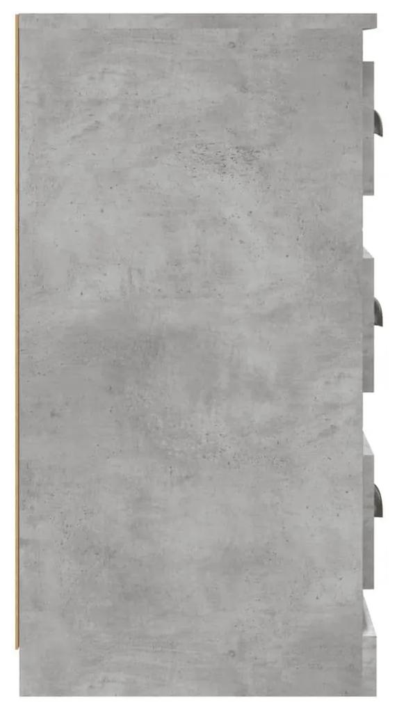 Μπουφές Γκρι Σκυροδέματος 70x35,5x67,5 εκ. Επεξεργασμένο Ξύλο - Γκρι