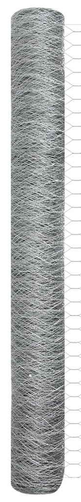 vidaXL Hexagon Fence 1.4 x 10 μ Γαλβανισμένο Ατσάλι