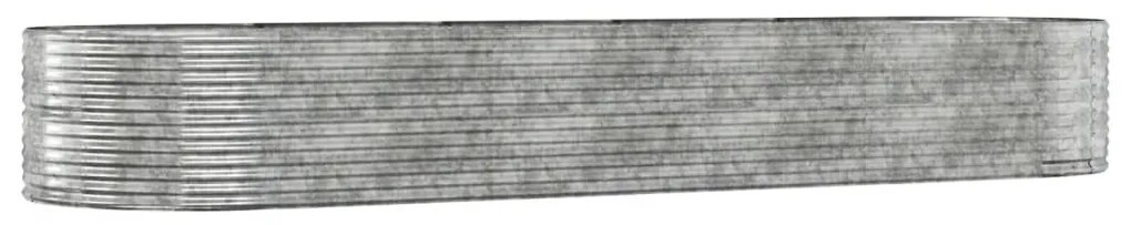 vidaXL Ζαρντινιέρα Ασημί 447x140x68 εκ. Γαλβανισμένος χάλυβας