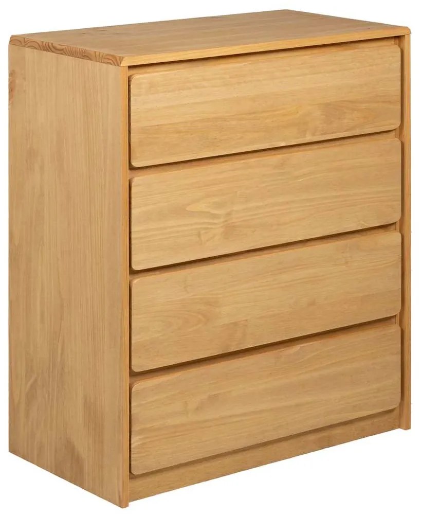 vidaXL Συρταριέρα SAUDA Χρώμα Δρυός 76,5x39x91 εκ. Μασίφ Ξύλο Πεύκου