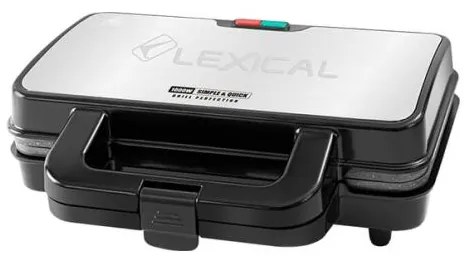Lexical LSM-2520 Τοστιέρα με Αποσπώμενες Πλάκες Με Ραβδώσεις για 2 Τοστ 1000W