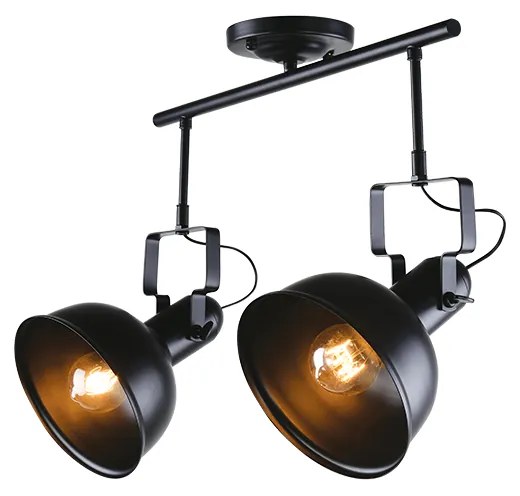Φωτιστικό Επίτοιχο Aca EG167072CB RIVIERA Μαύρο Ματ (Black Mat)
