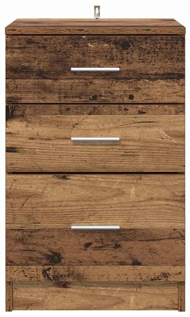 vidaXL Κομοδίνο Παλαιό ξύλο 40 x 40 x 63 εκ. Επεξεργασμένο ξύλο