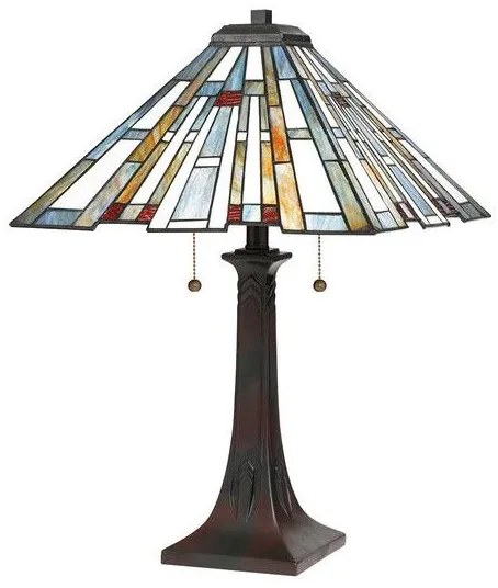 Επιτραπέζιο Φωτιστικό 2xE27 Μπρονζέ  Tiffany  Maybeck QZ-MAYBECK-TL Elstead Lighting QZ-MAYBECK-TL Μπρονζέ