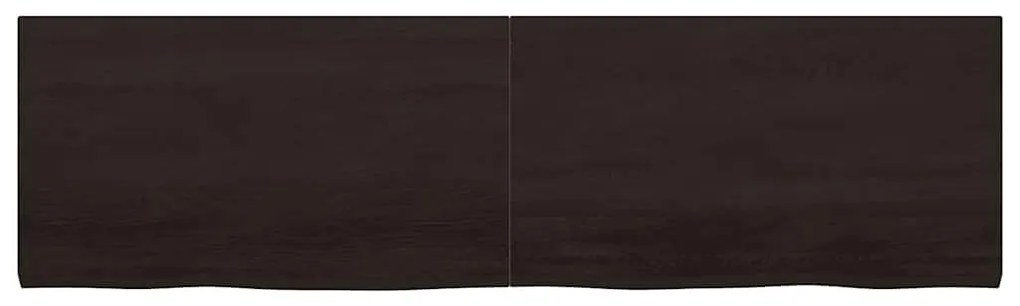 vidaXL Πάγκος Μπάνιου Σκούρο Καφέ 180x50x(2-4) εκ. Επεξεργ. Μασίφ Ξύλο