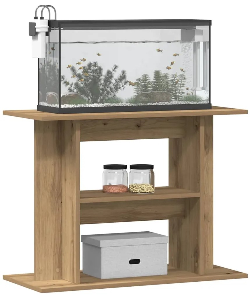 vidaXL Βάση Ενυδρείου Artisan Δρυς 80x35x60 εκ. από Τεχνητό Ξύλο