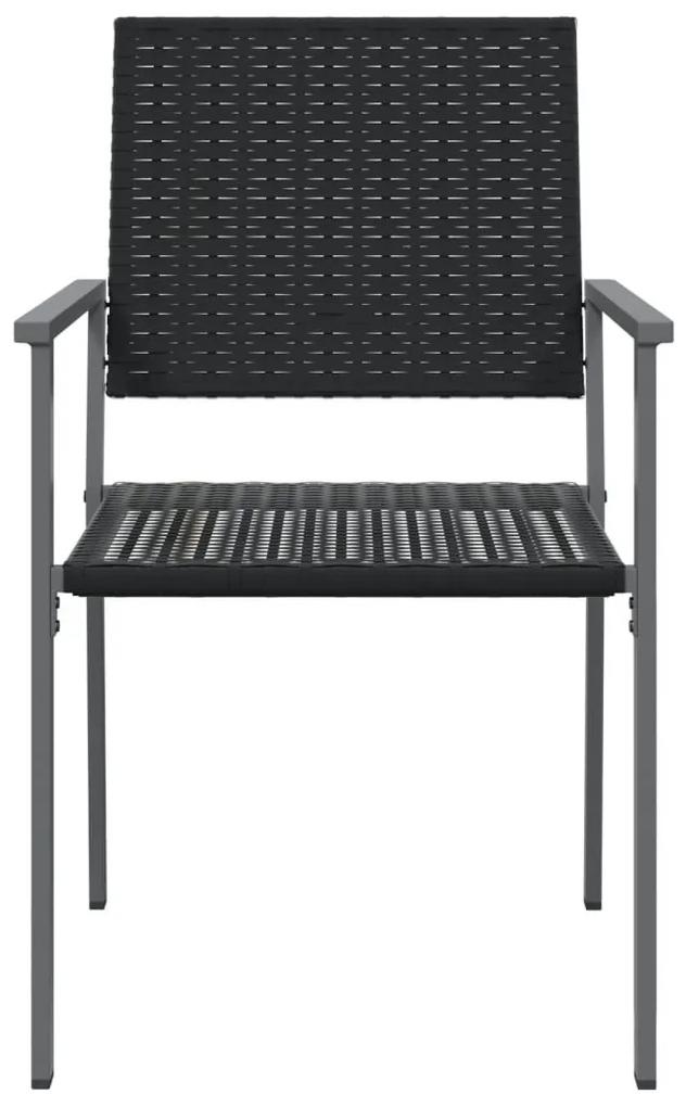 Καρέκλες Κήπου 4 τεμ. Μαύρες 54x62,5x89 εκ. από Συνθετικό Ρατάν - Μαύρο