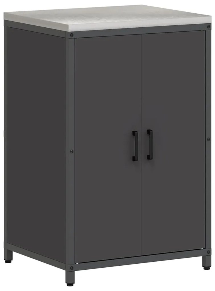 vidaXL Σετ Αποθήκευσης Κουζίνας με ράφι 3 pcs Μαύρο 240 x 50 x 92 εκ