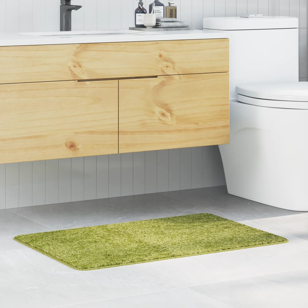 vidaXL πατάκι μπάνιου Ορθογώνιο Πράσινο 60x90 εκ Πολυπροπυλένιο Αντιολισθητικό
