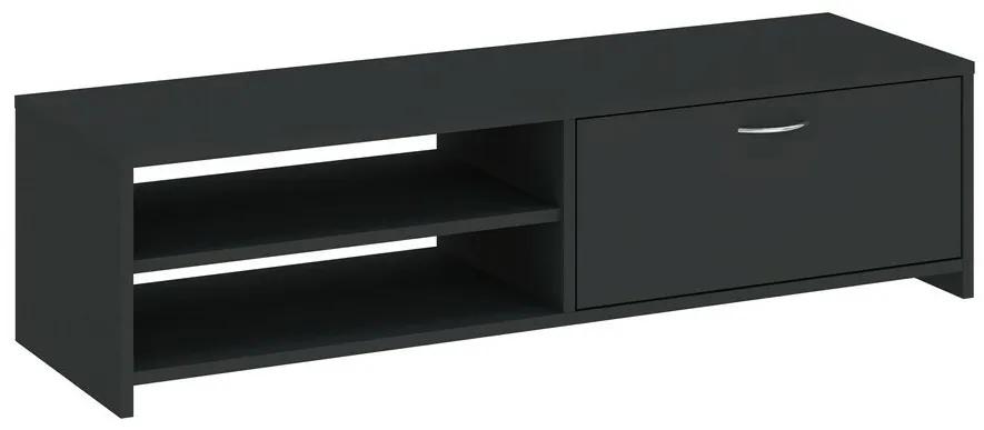 Τραπέζι Tv Bristol 176, Μαύρο, Με πόρτες, Ο αριθμός των θυρών: 1, 120x31x39cm, 22 kg | Epipla1.gr