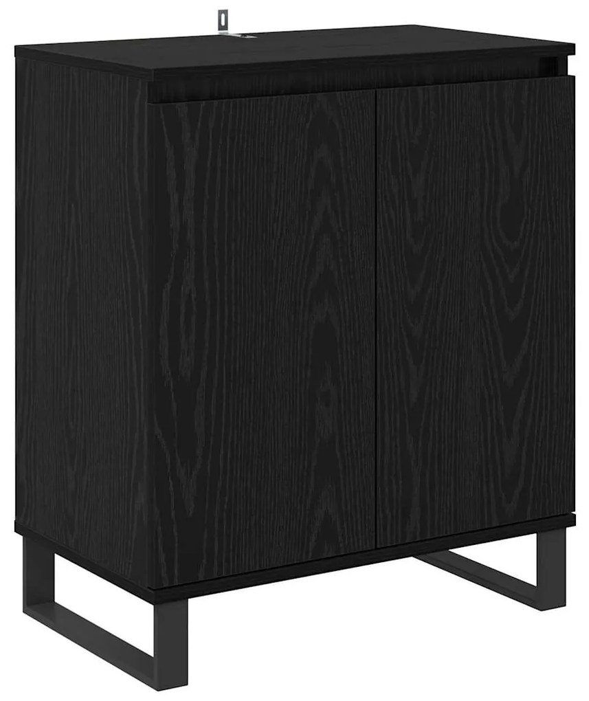 vidaXL Πλαϊνό γραφείο Μαύρη Οξυά 60 x 35 x 70 cm Επεξεργασμένο ξύλο