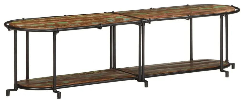 ντουλάπι τηλεόρασης 160x42x40 cm από μασίφ ξύλο αναγεννημένο - Καφέ