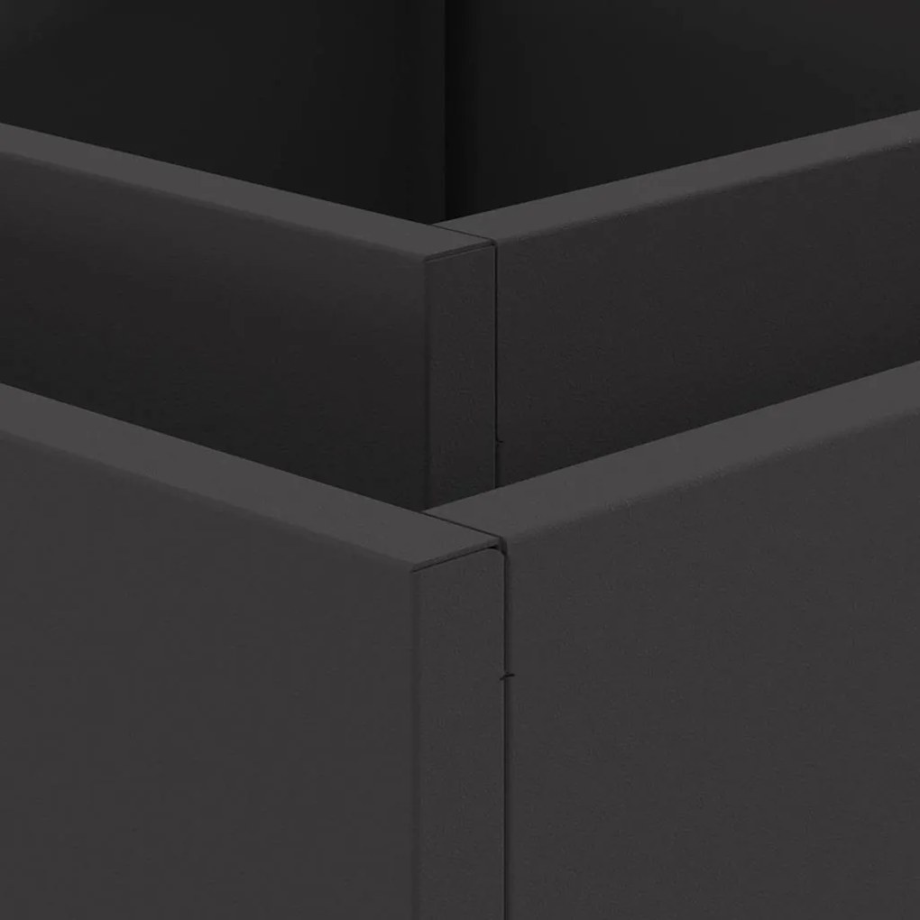 vidaXL Φωτιά Μαύρο 60 x 60 x 30 cm Κρύα έλαση από χάλυβα