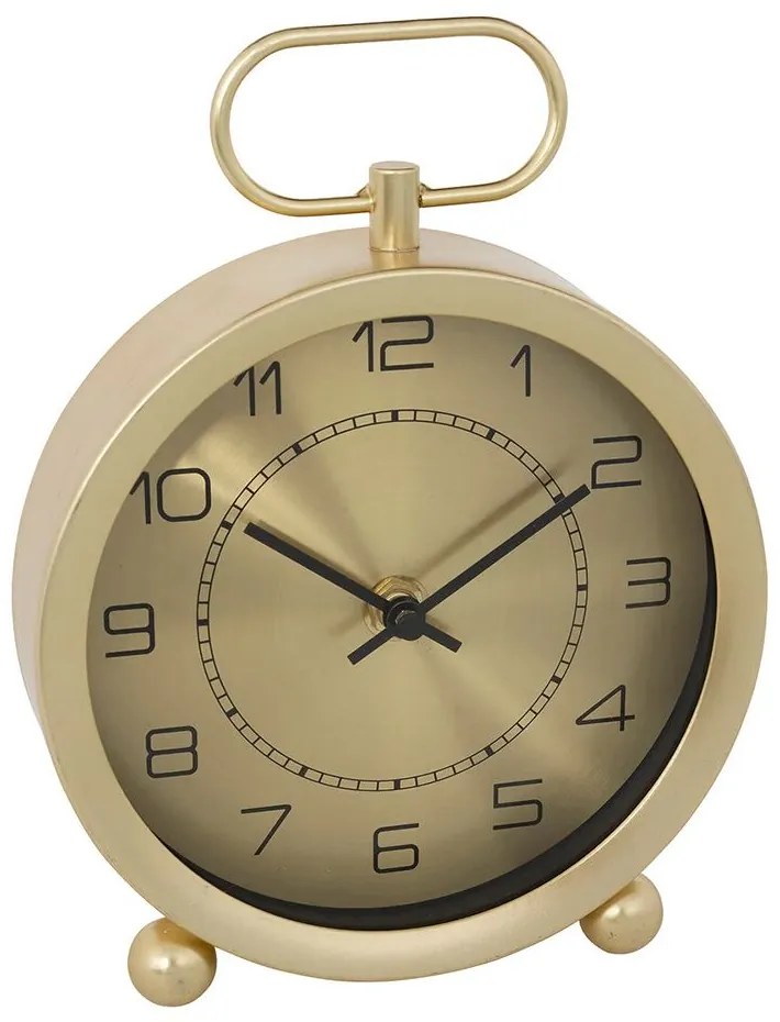 Ρολόι Επιτραπέζιο 07.203530 Φ15x19,5cm Gold Metal, Glass