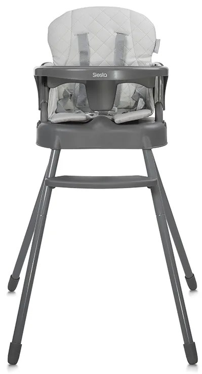 Καρεκλάκι φαγητού Siesta 3in1 Grey Leather 10100532506 Lorelli
