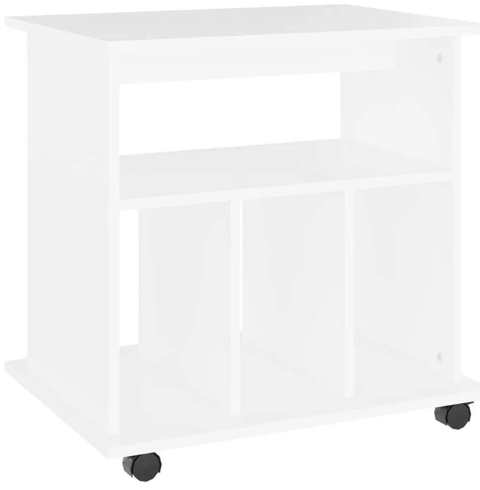 vidaXL Ντουλάπι Τροχήλατο Λευκό 60 x 45 x 60 εκ. από Επεξ. Ξύλο