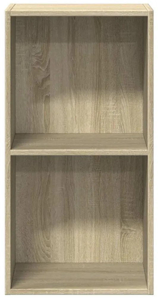 vidaXL Βιβλιοθήκη με 2 Ράφια Sonoma Δρυς 40x30x76,5 εκ. Επεξ. Ξύλο