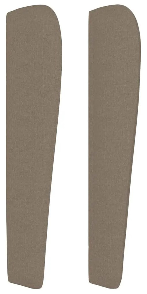 Κεφαλάρι με Πτερύγια Taupe 163x23x118/128 εκ. Υφασμάτινο - Μπεζ-Γκρι