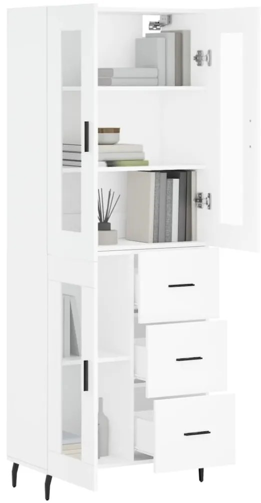 vidaXL Ντουλάπι Λευκό 69,5x34x180 εκ. από Επεξεργασμένο Ξύλο