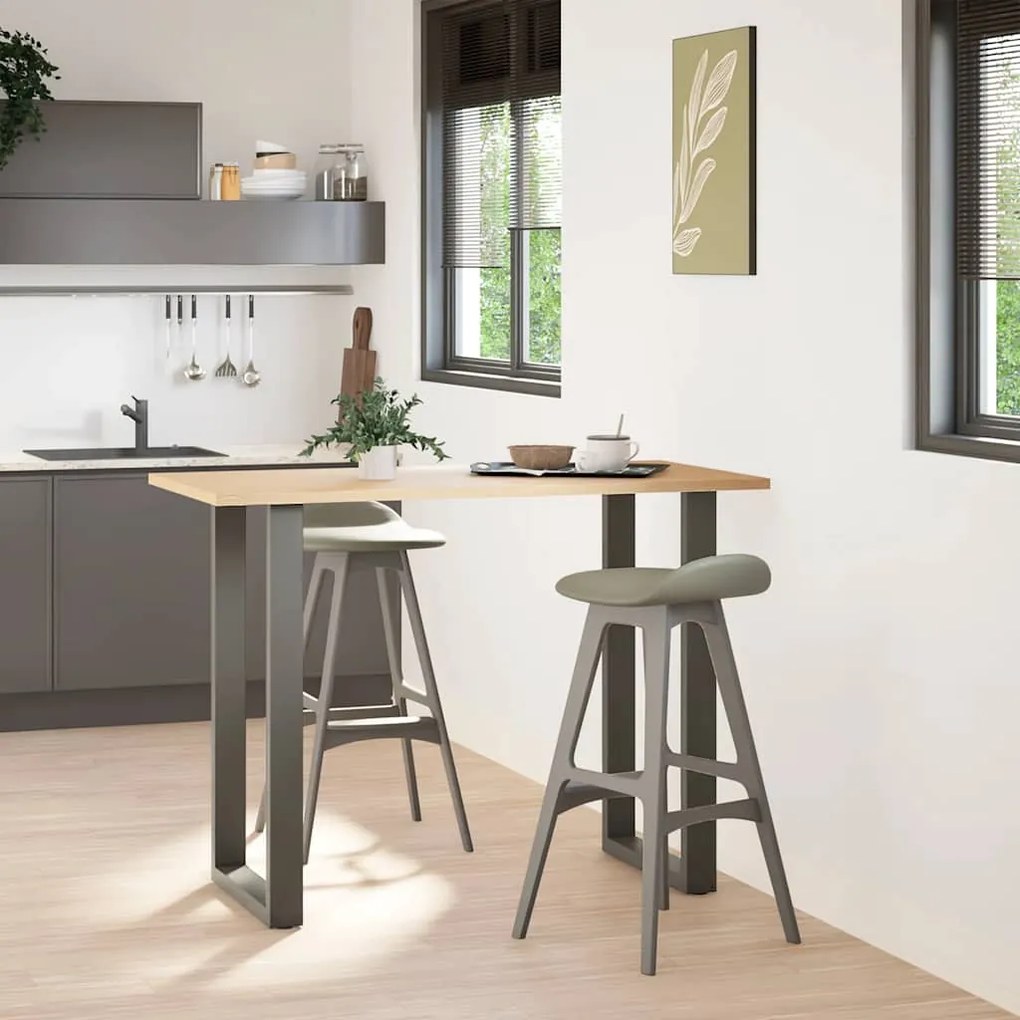 vidaXL Πόδια Τραπεζιού Μπαρ σε Σχήμα U, 2 τεμ. Ανθρακί 60x(100-101) εκ. Ατσάλι