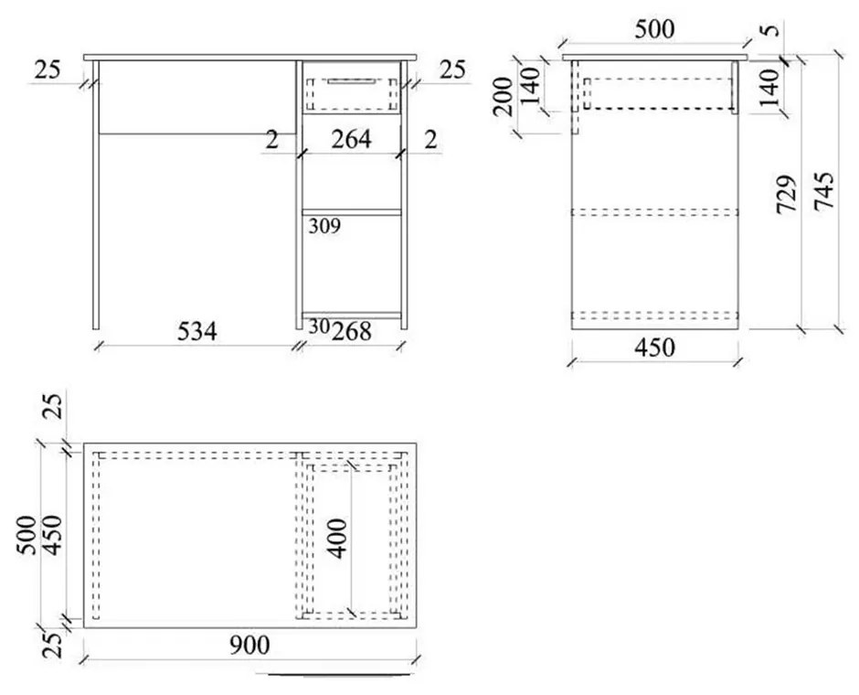 ADORNO ΓΡΑΦΕΙΟ SONOMA 90x50xH74,5cm - 24-0386 - 24-0386