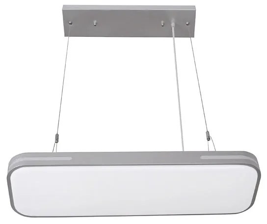 Adeleq Led Φωτιστικό Παραλληλόγραμμο Ανάρτηση 19x60cm 30W 6400K Ασημί 21-603060