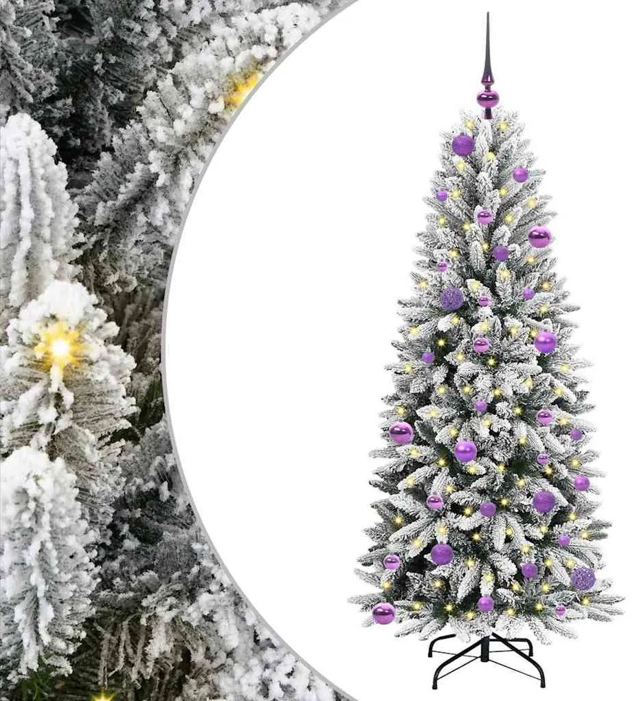 vidaXL Τεχνητό Χριστουγεννιάτικο Δέντρο με 150 LED Λευκό 150 cm