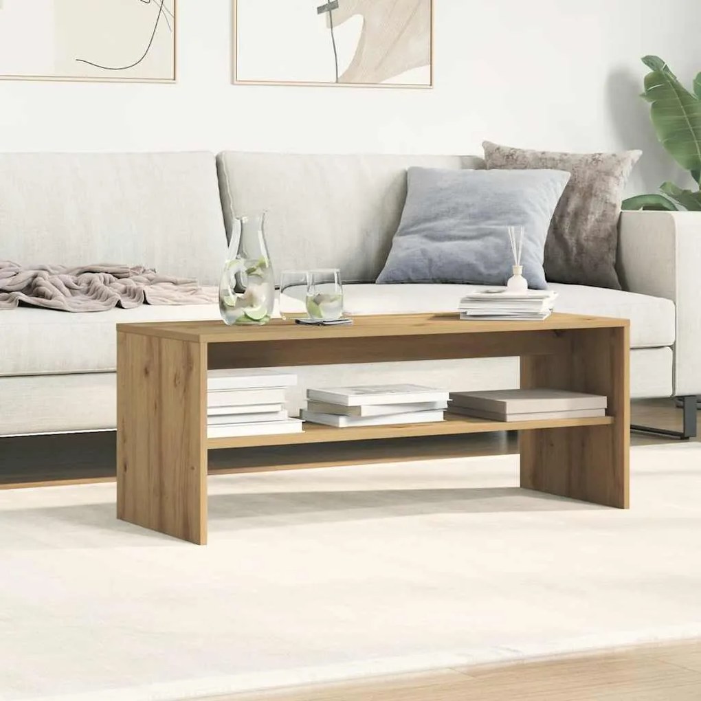 Έπιπλο Τηλεόρασης Αρτισιανή Δρυς 100x40x40 εκ από Επεξεργ. Ξύλο 859126