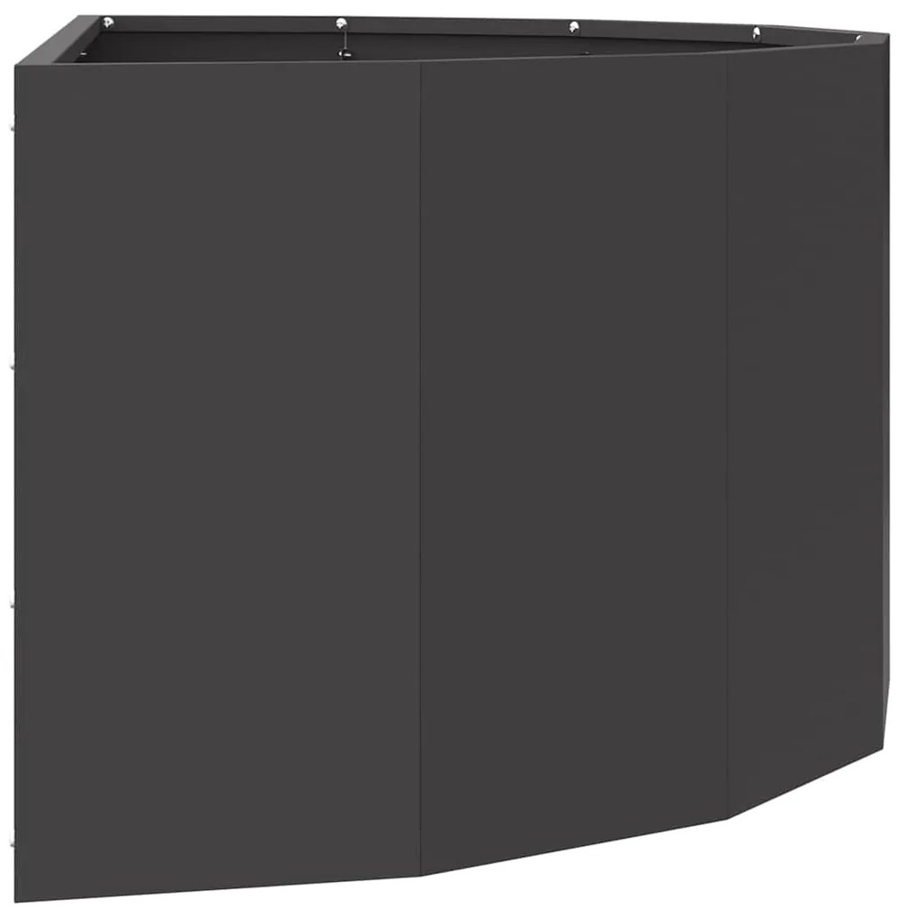 vidaXL Γλάστρα Μαύρο 90 x 45 x 35 cm Ατσάλι