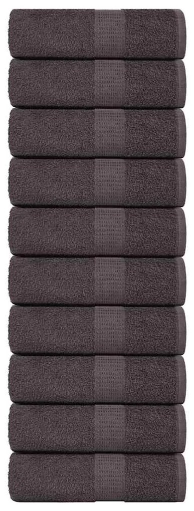 Πετσέτες Ξενώνα 10 τεμ. FROGN Ανθρακί 30x50 εκ. 100% Βαμβάκι