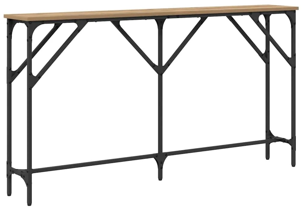 vidaXL Τραπέζι κονσόλας artisan δρυς 140 x 23 x 75 cm