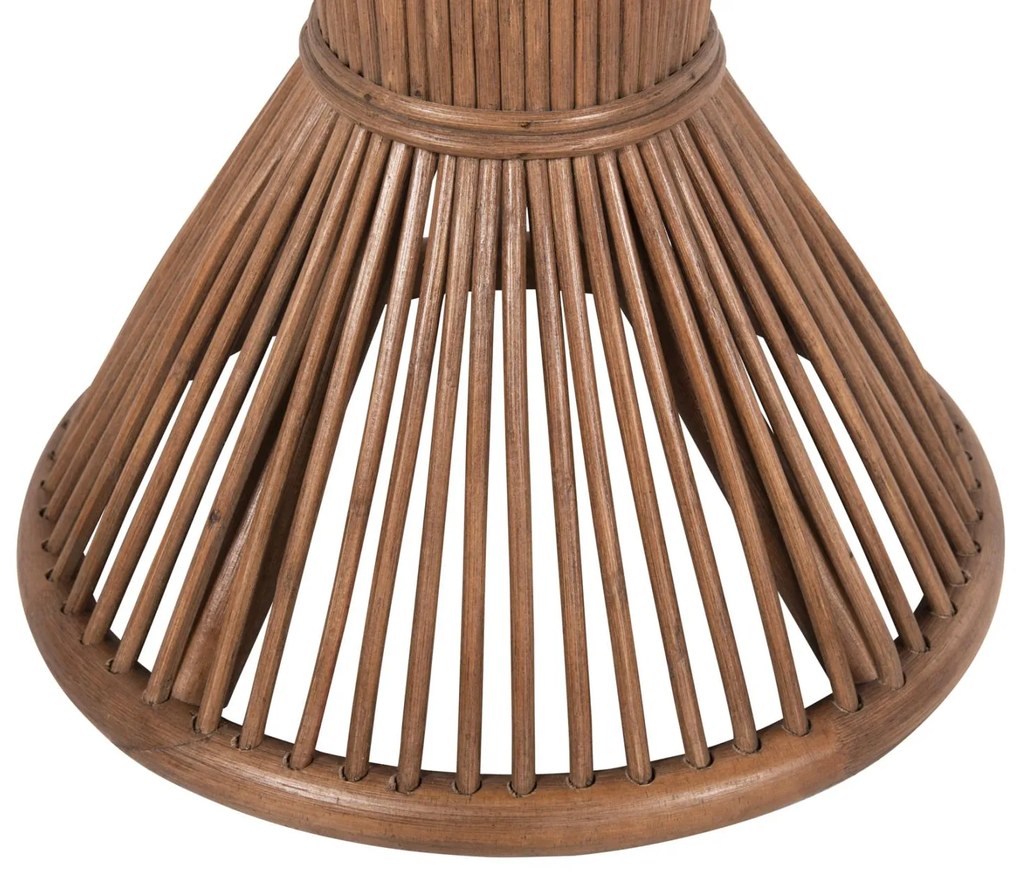 Τραπεζάκι σαλονιού Βοηθητικό CIRCE Φυσικό Rattan σε Καφέ Φ40x45,5Υεκ. 40x40x45.5 εκ.