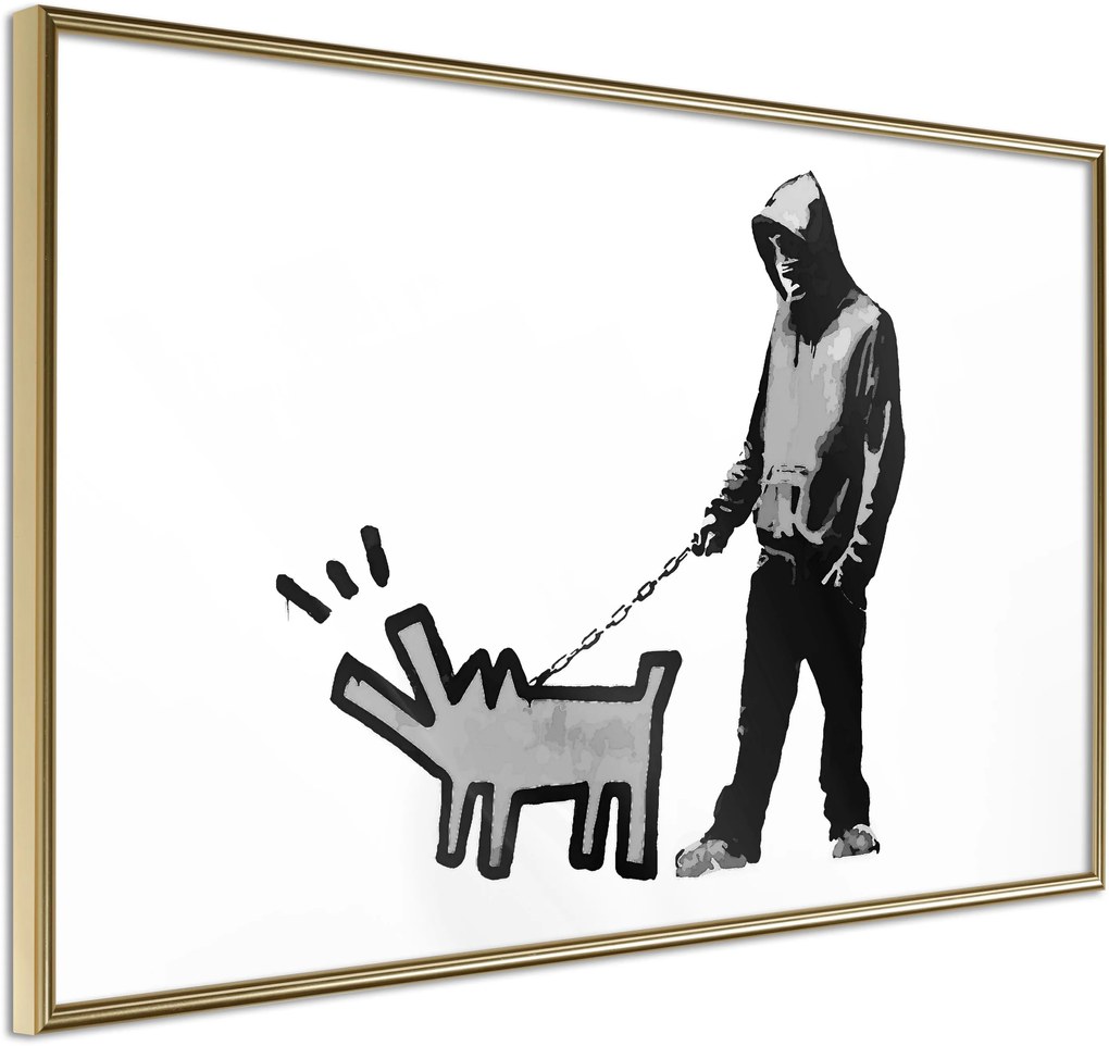 Αφίσα - Banksy: Choose Your Weapon - 45x30 - Χρυσό - Χωρίς πασπαρτού