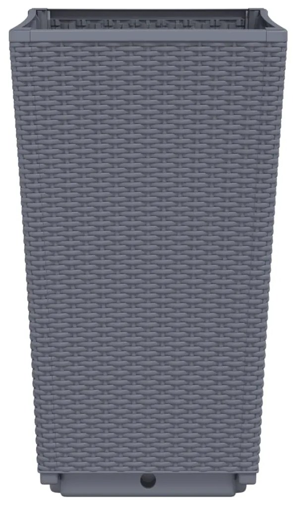 vidaXL Ζαρντινιέρες Κήπου 4 τεμ. Μπλε Γκρι 32,5x32,5x57 εκ. Πολυπροπυλένιο