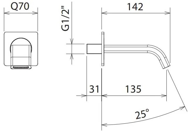 Στόμιο μπανιέρας LaTorre Profili plus-Inox