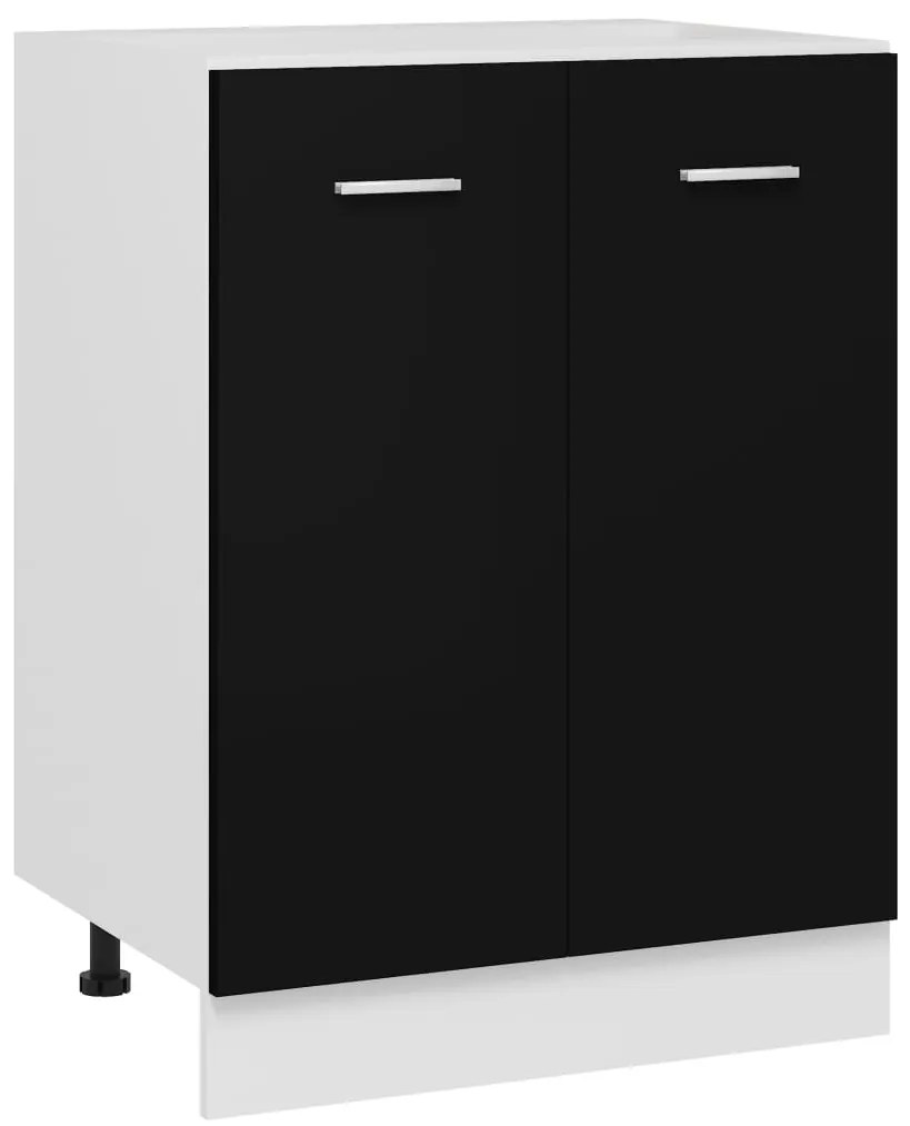 vidaXL Ντουλάπι Δαπέδου Lyon Μαύρο 60x46x81,5 εκ. Επεξ. Ξύλο