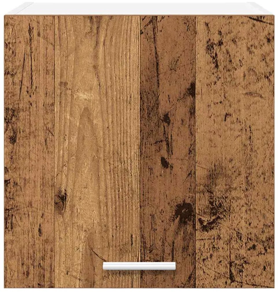 vidaXL Κρεμαστό ντουλάπι με πόρτα Riga 2 pcs Παλαιό Ξύλο και Λευκό