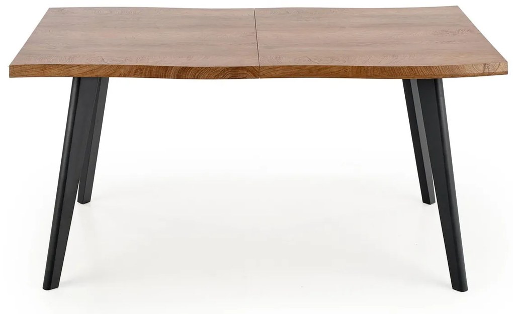 Jackson Ανοιγόμενη Τραπεζαρία Καφέ / Μαύρο 150-210x90x75