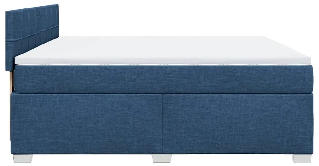 ΚΡΕΒΑΤΙ BOXSPRING ΜΕ ΣΤΡΩΜΑ ΜΠΛΕ 180X200 ΕΚ. ΥΦΑΣΜΑΤΙΝΟ 3285973