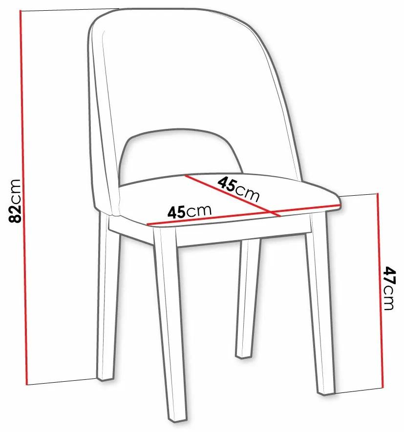 Καρέκλα Victorville 333, Καρυδί, Μαύρο, 82x45x45cm, 6 kg, Ταπισερί, Ξύλινα, Ξύλο: Οξιά | Epipla1.gr