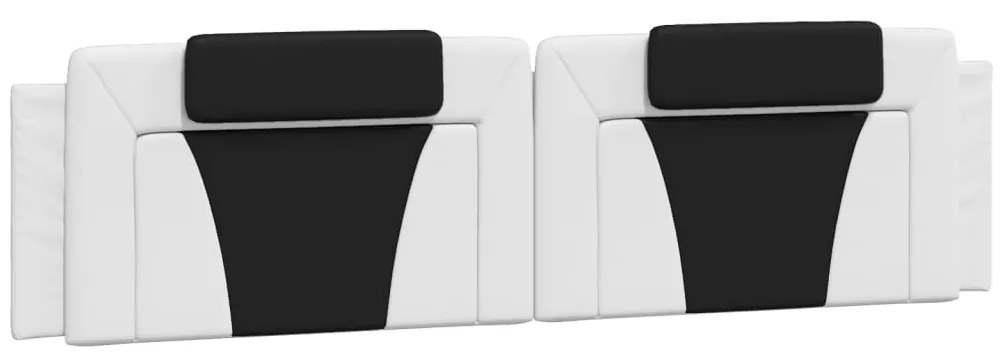 vidaXL Μαξιλάρι για Κεφαλάρι Λευκό μαύρο 200εκ. από Συνθετικό Δέρμα